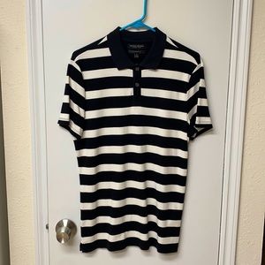 Banana Republic black and white polo